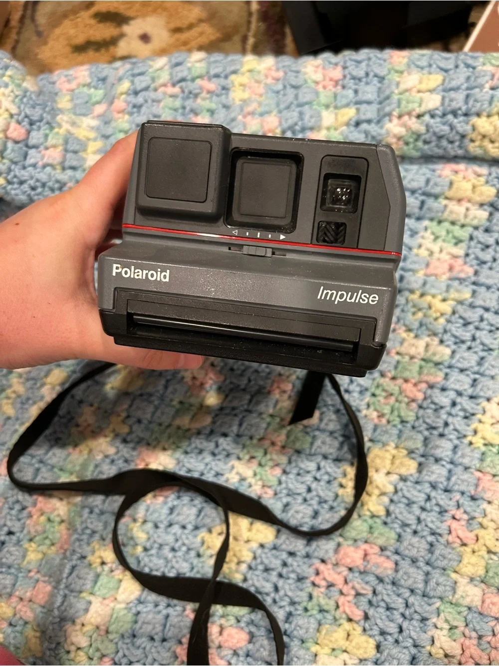 Polaroid Impulse Instant Camera - Gray with Red Trim